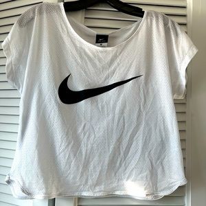 Nike Mesh Crop Top w/ Swoosh
